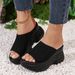 Women's plus Size One Strap Sandals Thick Soled Breathable for Summer_vogvips.com