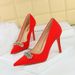 3391-K31 Fashionable And Simple Heels With Thin Ultra High Heels, Shallow Mouth, Sharp Point, Shining Water Diamond_vogvips.com