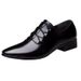 Autumn winter black breathable daily business and leisure leather shoes, men's_vogvips.com