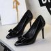 8317-H91 European And American Style Sexy Stiletto Shallow Mouth Pointed Toe High Heels Versatile Bowknot Women's Single_vogvips.com