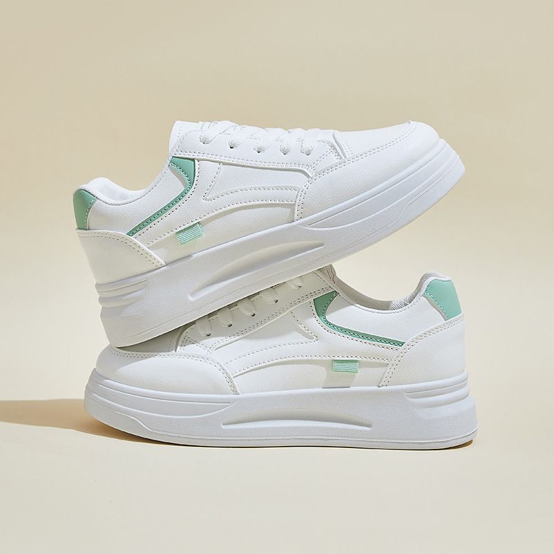 Little White Shoes Female Students Thick-soled Heightening Shoes Board Shoes Casual Shoes Street Shoes_vogvips.com
