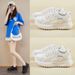 Dad Shoes Female Student Sports Leisure Mesh Breathable Heightening Shoes Street Shoes_vogvips.com
