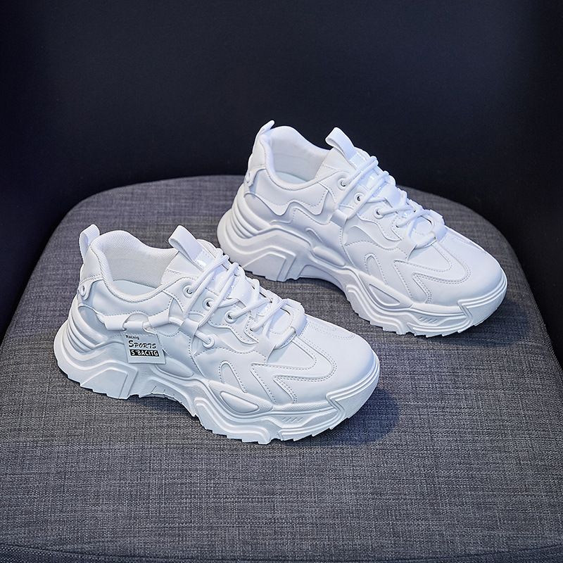 Korean Version Summer New Dad Thick Soled Student Mesh Shoes, Women's Trendy Breathable Sports Shoes K-9-3_vogvips.com