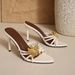 2025 Winter New Metal Flower French European And American Fashion Sexy Sandals Direct From Manufacturer For Cross-Border_vogvips.com