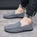 New men's shoes casual breathable driving flat loafers a slip-on loafer straddle_vogvips.com