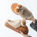 Autumn And Winter Warm For Women, Thickened Non-Slip Home Use Furry Slippers With Bow, Women's Outdoor Cotton Shoes_vogvips.com