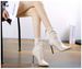Small Size Women S Rear Zipper Pointed High Heels Autumn And Winter New Fashion Beige Medium Stiletto Martin Boots_vogvips.com
