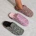 Brick Patterned Slippers, Women's Sequined Half Slippers, Adult Cork Shoes, Comfortable Casual Non Slip European And American Style Sandals._vogvips.com