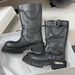 Paris Dark Venom For Women 2025 New Vintage Big Toe Fashion Mid-Calf Thick Sole Cuffed High Tube Riding Boots_vogvips.com