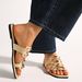 Women's Flat Sandals Summer Style Open Toe Beach Shoes Fashionable Outdoor Slippers with Metal Buckle Versatile_vogvips.com