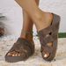 Women's Summer Fashion Thick Soled Sandals Cross Strap Wedge Heel Soft Sole Casual Beach Wear European American Style_vogvips.com