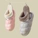 Waterproof Slippers For Women New Autumn And Winter Plush Warm Non Slip Indoor Home Thick Soled Detachable Cotton Slippers For Women_vogvips.com
