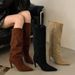 Women's Shoe Fashion Pointed High Boots Simple Temperament All Match High Heel Boots Long Boots Women_vogvips.com