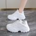 Women's Hot Selling Dad Shoes For Women New Breathable Height Enhancing Thick Soled Casual Shoes Fashionable All Match Sports Shoes_vogvips.com