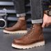 European Warm Series 2025 New Winter Genuine Leather High Top Men's Work Motorcycle British Style Martin Boots_vogvips.com