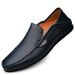 First Layer Men's Driving Shoes Men's Round Head Light Mouth Casual Shoes Solid Color Rubber Non-slip Men's Shoes_vogvips.com