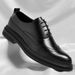 Euro Step Brogue Business Formal Casual Leather Autumn Men's Wedding Groom Shoes New Style_vogvips.com