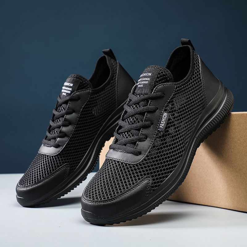 Spring New Large Size Sports Summer Lightweight And Breathable Casual Fashion Mesh Running Men's Shoes_vogvips.com