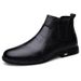 Men's Head Casual Men's Leather Boots Sleeve Breathable Martin Boots Flat Heel Leather Boots Men's Shoes_vogvips.com