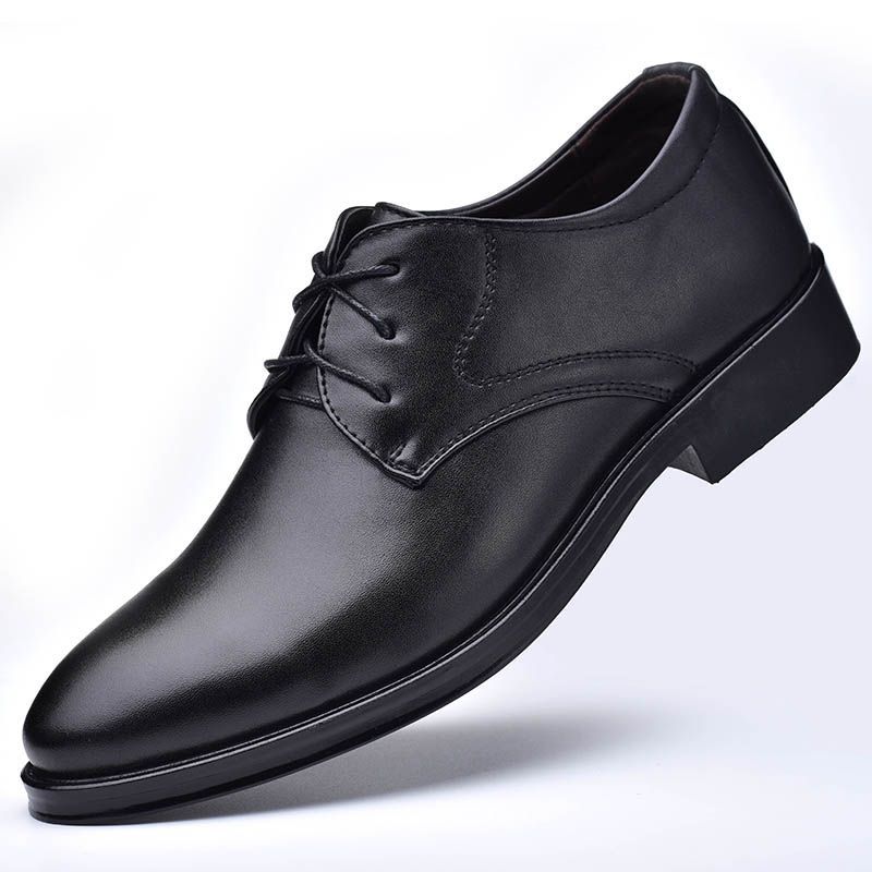 New High quality gentlemen's business casual leather formal shoes, pointed low top shoes_vogvips.com