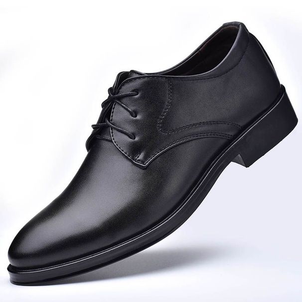 New High quality gentlemen's business casual leather formal shoes, pointed low top shoes_vogvips.com