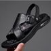 Sandals Summer Genuine Leather Breathable Casual Outdoor Men's Slippers Non-Slip Beach Shoes Wholesale_vogvips.com