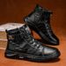 2025 Autumn New Martin Versatile Casual Men's Shoes Black Korean Version Lightweight Trendy Boots_vogvips.com