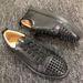 (Dingji) Original Label, Original Box, Red Soled Low Cut Leather Shoes, Rivets, Rhinestones, Trendy Men's Anti Slip And_vogvips.com