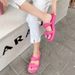 Stepping On Shit Slippers Women Ins Tide Bread Outer Wear Double With Flat Bottom Soft Bottom EVA Cool Slippers Candy Color_vogvips.com