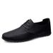 TerraStride Men's Loafers 2025 Summer New Soft Sole Business Casual Leather Fashion Lace-up Trendy Youth Shoes_vogvips.com