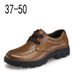 Leather Shoes Men's Shoes Platform Non-slip Casual Lace-up Round Head Shoes_vogvips.com
