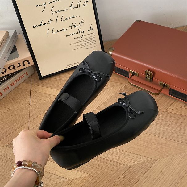 Low-heeled Shallow Silver Women's 2023 Spring And Autumn New Soft-soled Ballet Retro French Mary Jane Shoes_vogvips.com