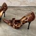 European And American Style Pointed Toe Stiletto Lace Up High Heels For Women Spring Summer New Niche Leopard Print_vogvips.com