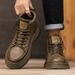 European Warm Series 2025 New Martin High Top British Style Casual Leather Waterproof Wear-resistant Construction Men's Work Boots_vogvips.com