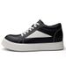 Tooling Men's Shoes Board Shoes Niche Design Platform Round Head Leather Shoes Retro Splicing Casual Shoes_vogvips.com