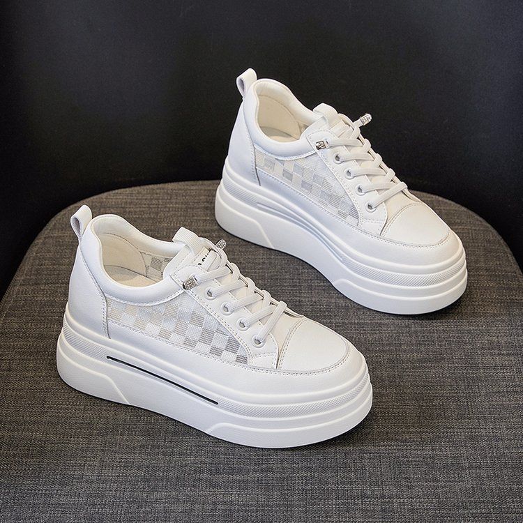 Inner Height-increasing Women's Shoes, Mesh Shoes, Platform Muffins, Shoes With Skirts, Casual Sneakers_vogvips.com
