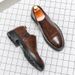 Summer New Men's Slip-On Loafers Casual Business Leather For Hairstylists Brogue Trendy Shoes_vogvips.com