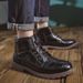 Martin Boots Men's Durable Wind Short Boots Medium Help Retro Men's Leather Boots_vogvips.com