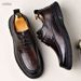 Euro Step Men's Business 2025 Autumn New Casual Commuter Single Lace-up Genuine Leather Formal Shoes_vogvips.com