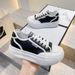 Low Top White For Women New Autumn Women's Versatile Thick Soled Running Height Increasing Waterproof Sports And_vogvips.com