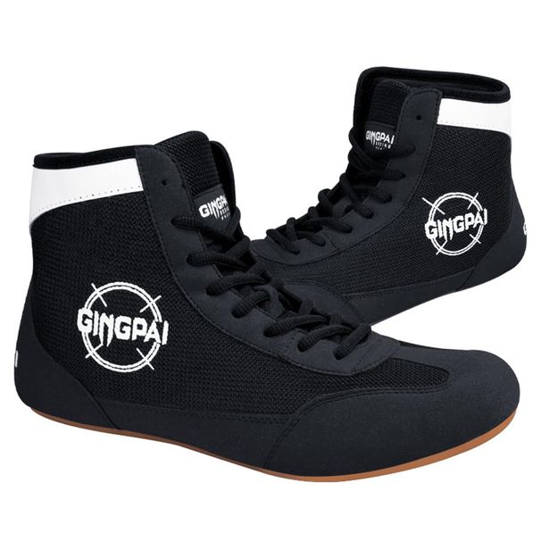 Unisex Mesh Kickboxing Boots High Top Boxing Shoes For Fighting Muay Thai Lightweight Sparring Bodybuilding Footwear_vogvips.com