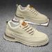 New Autumn Martin Boots, Men's Versatile Thick Soled Leather White Sports And Casual Board Shoes, Trendy Shoes_vogvips.com