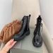 2026 Genuine 2 Leather Martin For Women New British Style Thick Sole Height-Increasing Short Stylish Black Motorcycle 2026_vogvips.com