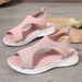 Women's Plus Sandals For Foreign Trade, 2021 Summer New Style, European And American Velcro Rhinestone Beach Sandals,_vogvips.com