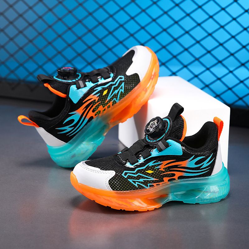 Children' Sport 2025 Spring New Breathable Single Boy' Meh For Older Children Soft Sole Shock Aborption Caual_vogvips.com