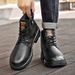 Men's Shoes Martin Boots Outdoor Tooling Boots Casual Leather Boots High Top Short Boots Cotton Boots_vogvips.com