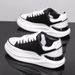 Men's Shoes White Sneakers Genuine Leather Platform Shoes With Hidden Wedge Heels Trendy Dad Shoes For Couples_vogvips.com