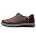 Men's Shoes Hole Hole Breathable Hand Scratch Business Casual Leather Shoes Soft Sole Soft Surface Board Shoes Driving Shoes Doudou Shoes_vogvips.com