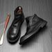 European Warm Series Straight British Style Men's Trendy Martin High-top Fleece-lined Leather Boots Casual Shoes_vogvips.com
