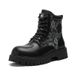 Martin Boots Retro Tooling Boots Niche Design Pattern High-end Thick-soled Heightening Boots_vogvips.com